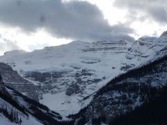 Looking across lake louise from Fairmont Hotel