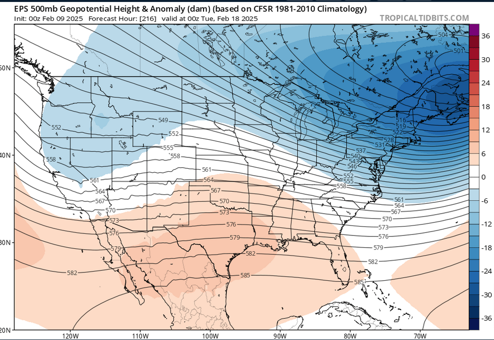 EPS-Model-–-500mb-Height-Anomaly-for-CONUS-Tropical-Tidbits-02-09-2025_01_10_PM.png